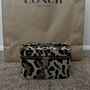 Coach Leopard Print Cosmetic Case